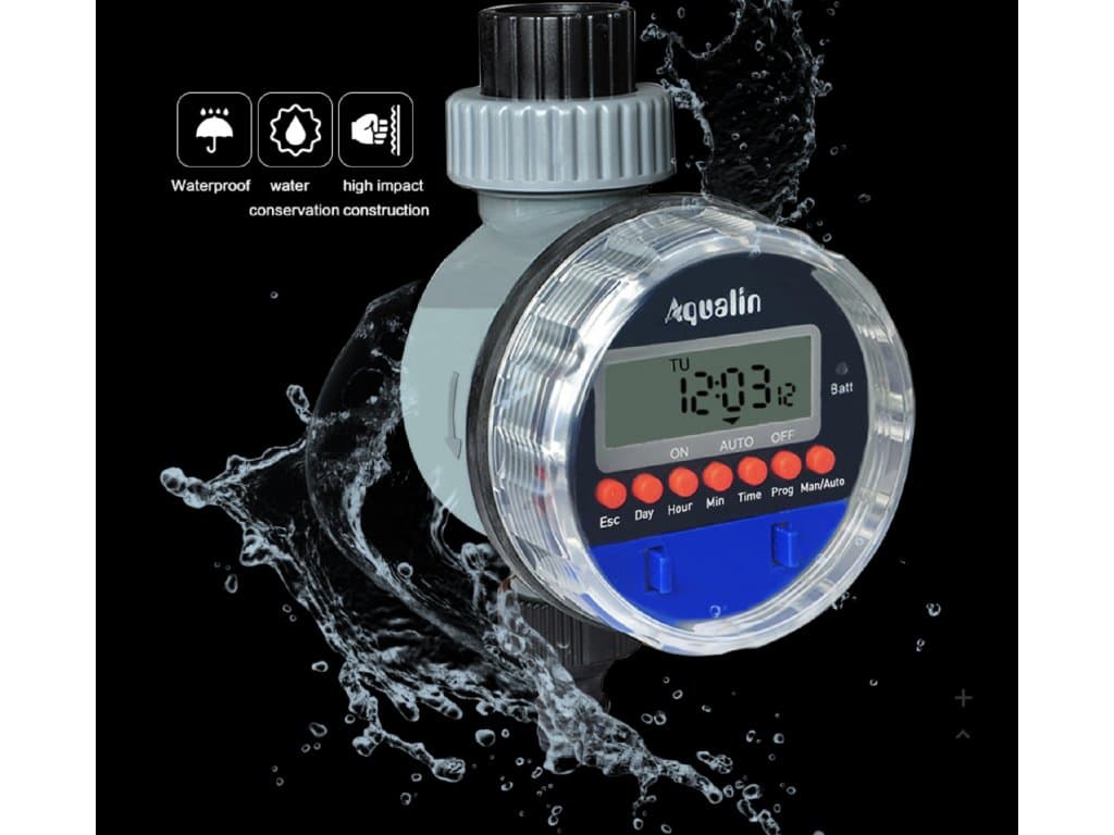 Elektronický časovač pro zahradu s kulovým ventilem pro zavlažování