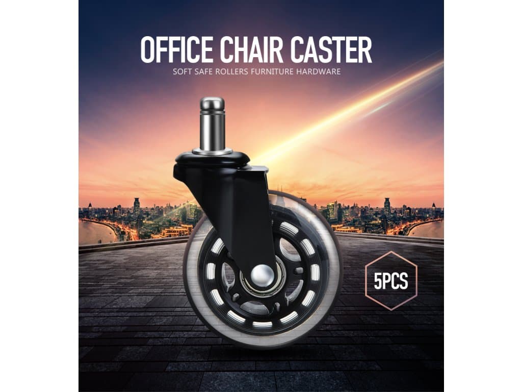 Pojezdová kolečka křeslo otočná pryžová kolečka 5ks