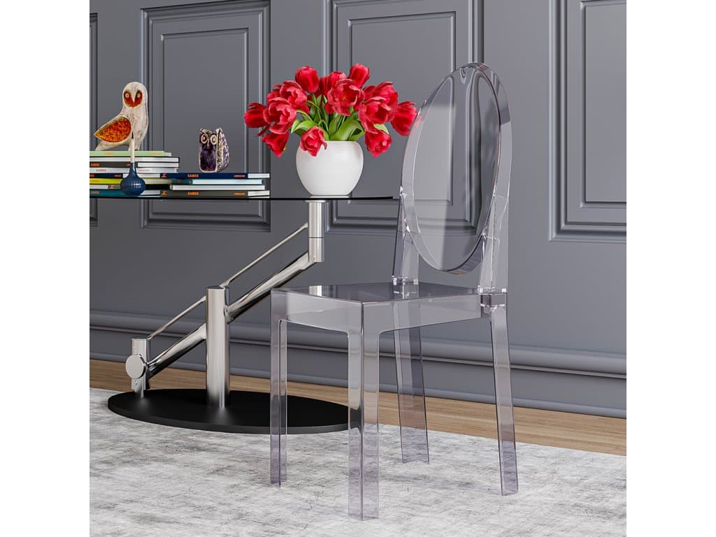 Průhledná barová křesla Crystal