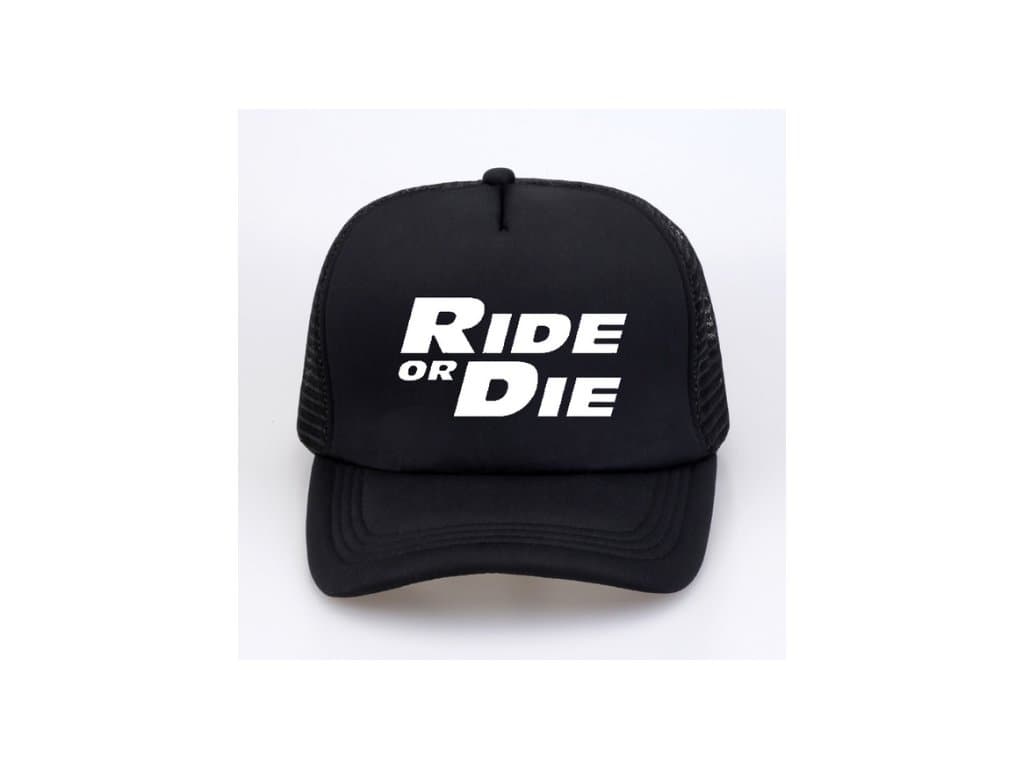černá čepice se síťkou Rychle a zběsile Ride or die