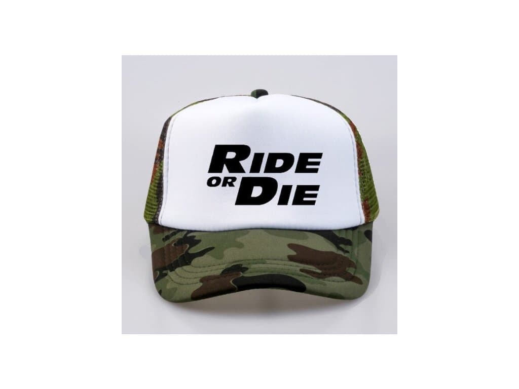 Maskáčová čepice se síťkou Rychle a zběsile Ride or die