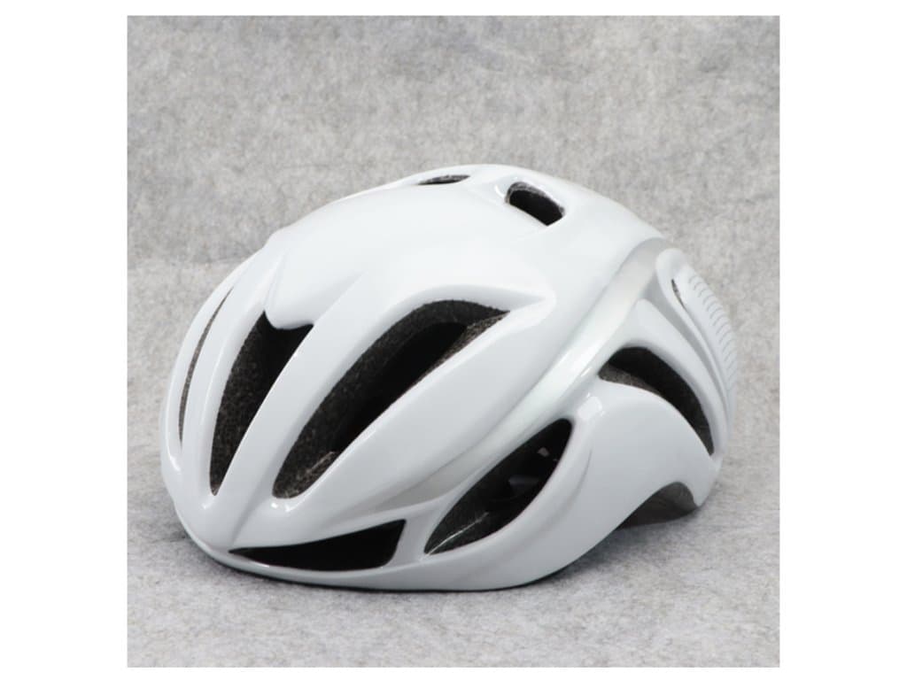 Cyklistická helma Triatlon Aero lesklá bílá
