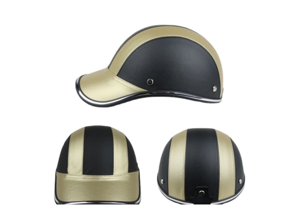 Cyklistická přilba kšiltovka černá zlatá