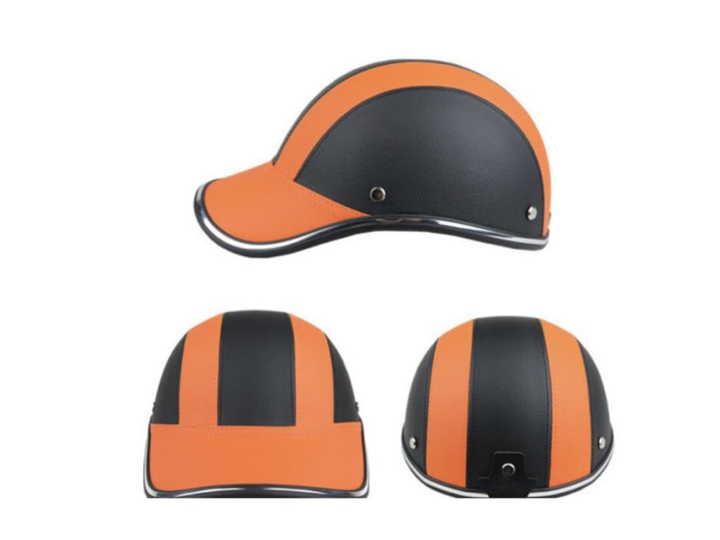 Cyklistická přilba kšiltovka oranžová