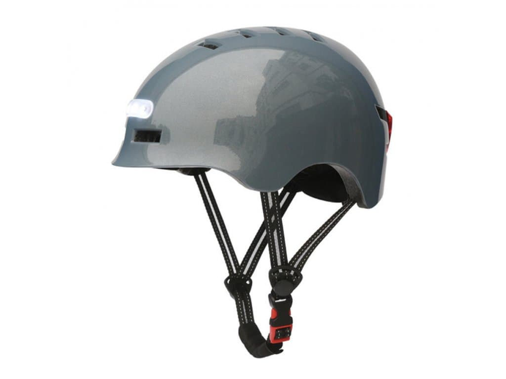 Cyklistická přilba na kolo MTB Smart Led šedá