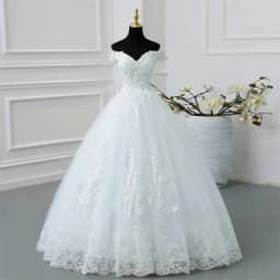 Svatební šaty Y&M Novias s odhalenými rameny, plus size, vestido de noiva, 2025, nové, vlečka nebo zem, velké, na míru, tylové, svatební - náhled 9