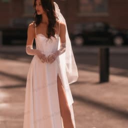 Okouzlující svatební šaty Elegantní svatební šaty Sexy s vysokým rozparkem pro formální večírek Okouzlující Vestidos De Novia na míru 2025 - náhled 7