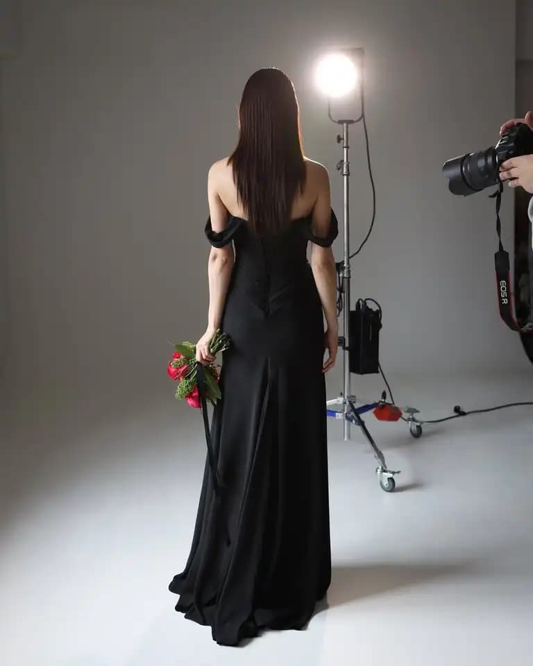 Sondr černé svatební šaty korejské bez ramínek elegantní dlouhé společenské šaty pro ženy formální příležitosti večerní šaty na míru