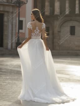 Svatební šaty z českého šifonu, krajkové aplikace, svatební šaty s dlouhým rukávem, róby pro formální večírek, vestidos de novia, na míru 2025 - náhled 5