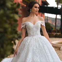 Nádherné svatební šaty s odhalenými rameny, vynikající plesové šaty s aplikací ve tvaru srdce, korálkování, aplikace, vestidos de novia na zakázku - náhled 5