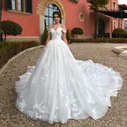 Nádherné svatební šaty s odhalenými rameny, vynikající plesové šaty s aplikací ve tvaru srdce, korálkování, aplikace, vestidos de novia na zakázku - náhled 3
