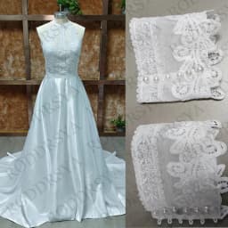 RODDRSYA bohémské svatební šaty pro ženy áčkové šaty boho krajka odnímatelné rukávy saténové svatební šaty perly župan de mariée na míru - náhled 6