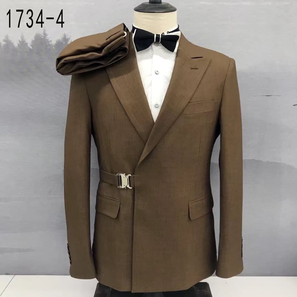 Pánský formální dvoudílný oblekový set, svatební párty, sako, kalhoty, elegantní obchodní outfit