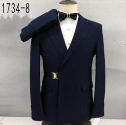 Pánský formální dvoudílný oblekový set, svatební párty, sako, kalhoty, elegantní obchodní outfit - náhled 3