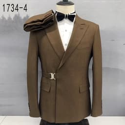 Pánský formální dvoudílný oblekový set, svatební párty, sako, kalhoty, elegantní obchodní outfit - náhled 2