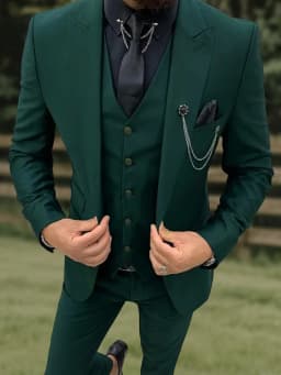 Svatební oblek pro muže Slim Fit Slim Klopní Špičkový Jednobarevný Smoking Módní Design Ležérní Saka a Kalhoty Trajes De Hombre Terno Masculino - náhled 2