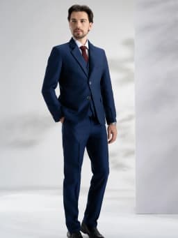 Pánský oblek (sako + vesta + kalhoty) Business Gentleman Fashion Slim Work Jednobarevný Plus Size Fair Dress Svatební oblek pro svědka - náhled 7