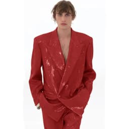 Pánské flitrované úzké sako pro svatební párty, elegantní společenské oblečení - náhled 6