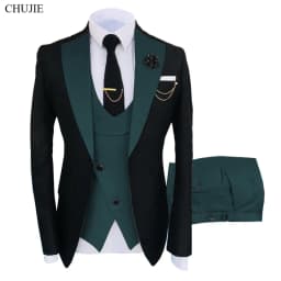 Pánská třídílná svatební souprava - formální sako, vesta, kalhoty, klasický elegantní blejzr, smoking - náhled 2