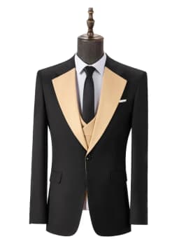 Pánská třídílná svatební souprava - formální sako, vesta, kalhoty, klasický elegantní blejzr, smoking - náhled 6