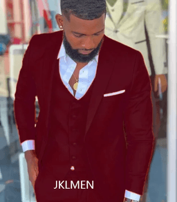 Pánský oranžový 3dílný oblek, slim fit, svatební, smoking, ženich, ples, formální, sako - náhled 7