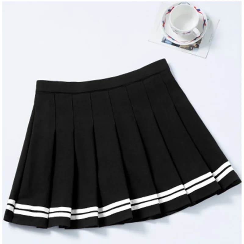 Plisovaná mini sukně s elastickým pasem, vintage letní taneční sukně, preppy streetwear pro ženy