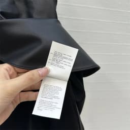 Dámská kožená mini sukně s vysokým pasem - úzká podzimní krátká sukně s bočním rozparkem - náhled 7