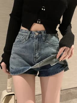 Dámské džínové mini sukně s vysokým pasem, vintage áčkové džíny, letní slim fit, roztomilé, pouliční - náhled 3