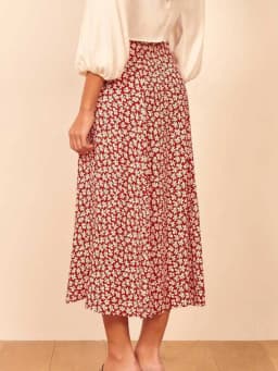 Dámská vintage sukně s vysokým pasem a rozparkem - ležérní letní streetwear volný střih elegantní styl - náhled 7