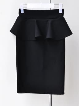 Dámská strečová stužková sukně s vysokým pasem, volánky, slim fit, mini sukně, velikosti S-5XL, plus velikost - náhled 7