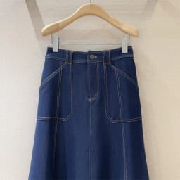 Dámská džínová sukně s vysokým pasem do áčka - vintage sepraná dlouhá slim fit poloviční sukně - náhled 5