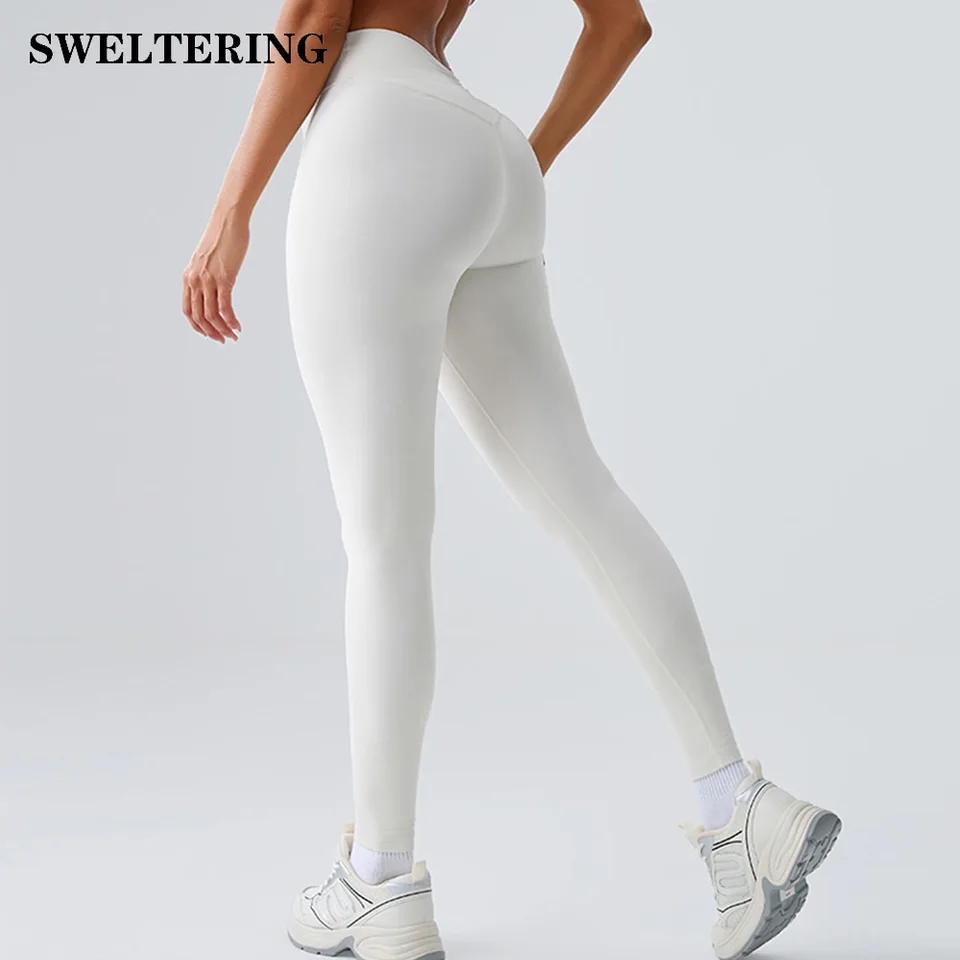 Dámské legíny s vysokým pasem, push-up, na jógu, fitness, běh, tělocvičnu, sportovní, cvičební, kalhoty