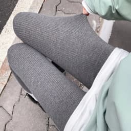 Dámské žebrované šedé termo legíny, elastické zeštíhlující základní vrstva, jaro/podzim - náhled 3