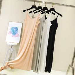 Dámské modální maxi šaty s výstřihem do V a bez rukávů s podšívkou - elegantní plesové šaty bez rukávů - náhled 5