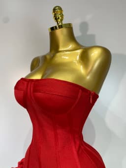 Dámské mini šaty s květinovým vzorem a odhalenými zády bez ramínek - Bodycon, párty, koktejlové, večerní, klubové - náhled 6