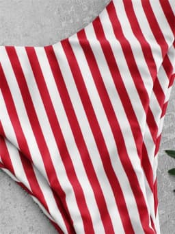 Bikiny set bez ramínek s vysokým pasem - dvoudílné plavky s push-up podrážkou pro ženy, plážové plavky - náhled 5