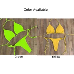 Dámský brazilský set bikin - Nastavitelné tanga, dvoudílné plavky, plážové oblečení - náhled 6