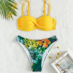 Dámské push-up bikiny set, brazilské plavky, dvoudílné plavky, plážové plavky - náhled 2