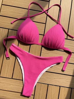Bikiny s push-up lemem - dvoudílné brazilské plavky pro ženy s oporou košíčků podprsenky - náhled 2
