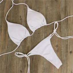 Dámský vyztužený push-up bikinový set - dvoudílný letní plavky plážové sexy plavky - náhled 4
