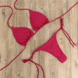 Dámský vyztužený push-up bikinový set - dvoudílný letní plavky plážové sexy plavky - náhled 3