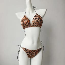 Dámský vyztužený push-up bikinový set - dvoudílný letní plavky plážové sexy plavky - náhled 7