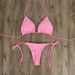 Dámský vyztužený push-up bikinový set - dvoudílný letní plavky plážové sexy plavky - náhled 5