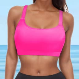 Dámský push-up bikinový top - Kostice Celoplošné plavky Podprsenka Jednobarevné Letní plážové oblečení - náhled 4