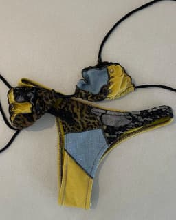 Sexy šněrovací brazilské bikiny set ženy tanga plavky bandeau plážové oblečení plavky - náhled 6