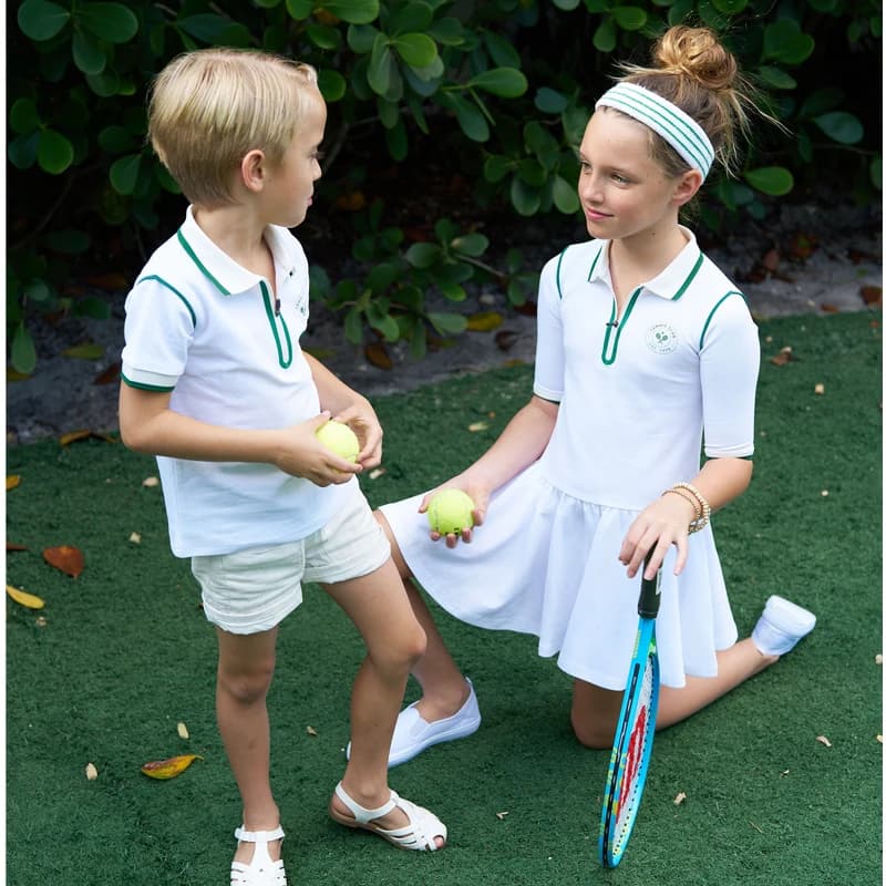 Dětská tenisová sportovní souprava s overaly - chlapci a dívky, sportovní oblečení, kolekce 2025