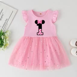 Bavlněné princeznovské společenské šaty pro holčičky - letní narozeninový svatební outfit pro novorozence a batole - náhled 2