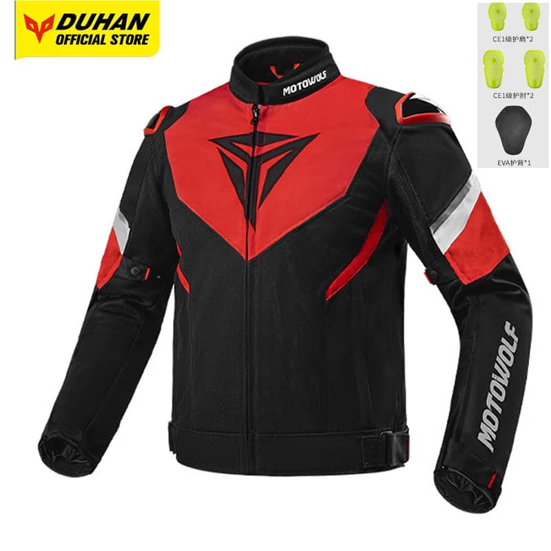 Letní prodyšná motocyklová bunda, nepromokavé jezdecké vybavení s odnímatelnou vložkou