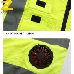 Chladicí vesta s ventilátorem pro muže, tepelně odolná prodyšná pracovní vesta bez rukávů, pracovní bunda pro horké počasí - náhled 5