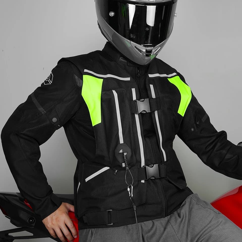 Motocyklová bezpečnostní vesta s airbagem, závodní bunda, CE ochranná reflexní motokrosová výstroj pro muže